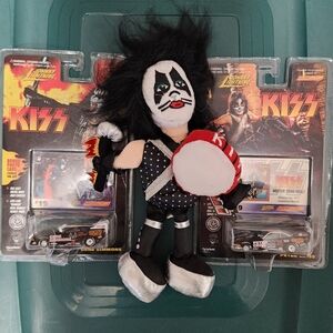KISS Gene Simmons Peter Criss Johnny Lightning Race Cars & Catman Plush